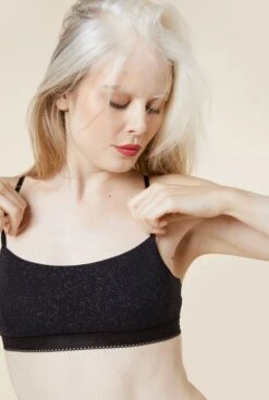 Brassière Sans Couture - Paillettes Noir