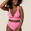 Ensemble Maillot Rose Flash - Triangle / Taille Haute -Optimal Lingerie Magasin 230413 WAJ eshop193