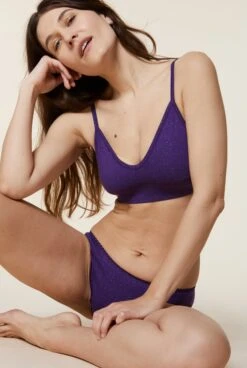 Brassière Coton BIO - Paillettes Violet -Optimal Lingerie Magasin 230413 WAJ eshop33 1