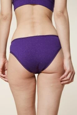 Culotte Coton BIO - Paillettes Violet