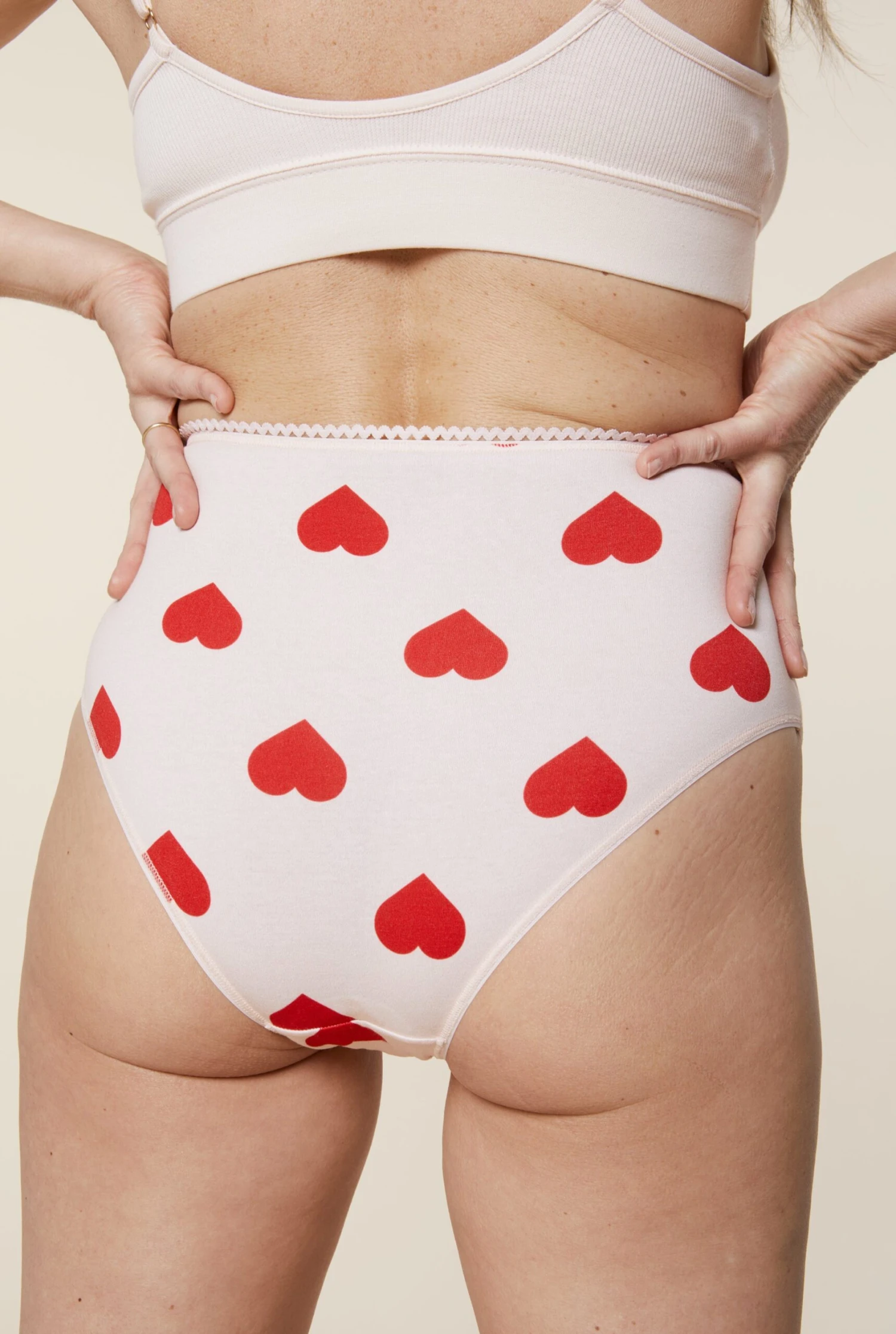 Culotte Taille Haute Coton BIO - Big Love Light Pink 5 Culotte Taille Haute Coton BIO - Big Love Light Pink – Image 3