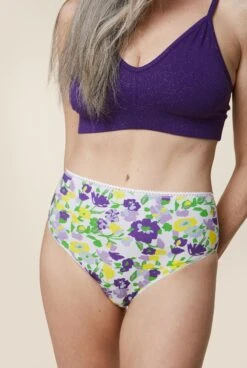 Culotte Taille Haute Coton BIO - Rainbow Green -Optimal Lingerie Magasin 230413 WAJ eshop69 1