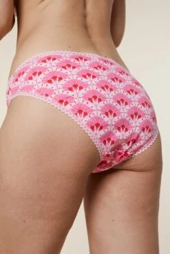 Culotte Coton BIO - Fleur De Paon Rose