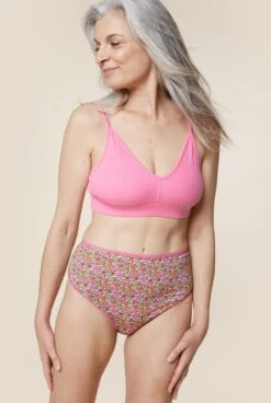 Culotte Taille Haute Coton BIO - Fleurs Liberty -Optimal Lingerie Magasin 230413 WAJ eshop86