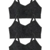 3 Brassières Grande Taille - Paillettes Noir -Optimal Lingerie Magasin 3brassierespaillettesnoir