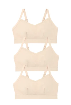 3 Brassières Grande Taille - Rose Clair