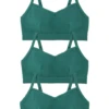3 Brassières Grande Taille - Vert -Optimal Lingerie Magasin 3brassieresvertessurfondblanc