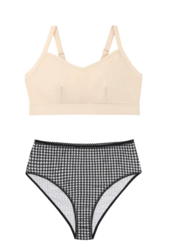 1 GRANDE BRASSIERE + 1 CULOTTE - Vichy Black