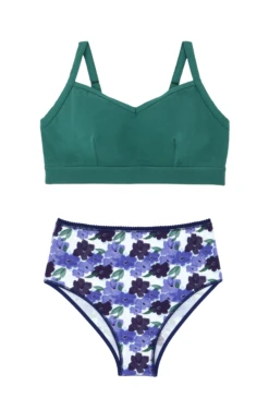 1 GRANDE BRASSIERE + 1 CULOTTE - Fleurs