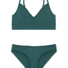 1 BRASSIERE + 1 CULOTTE - Paillettes Vert -Optimal Lingerie Magasin Ensemblevert