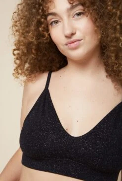 Brassière Coton BIO - Paillettes 15 Brassière Coton BIO - Paillettes -Optimal Lingerie Magasin Femme rousse brassiere paillettes noir