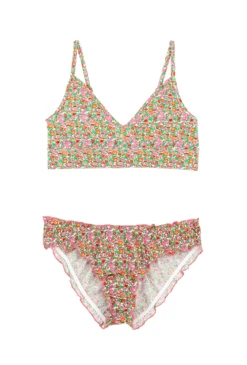 1 BRASSIERE + 1 CULOTTE - Fleurs Liberty