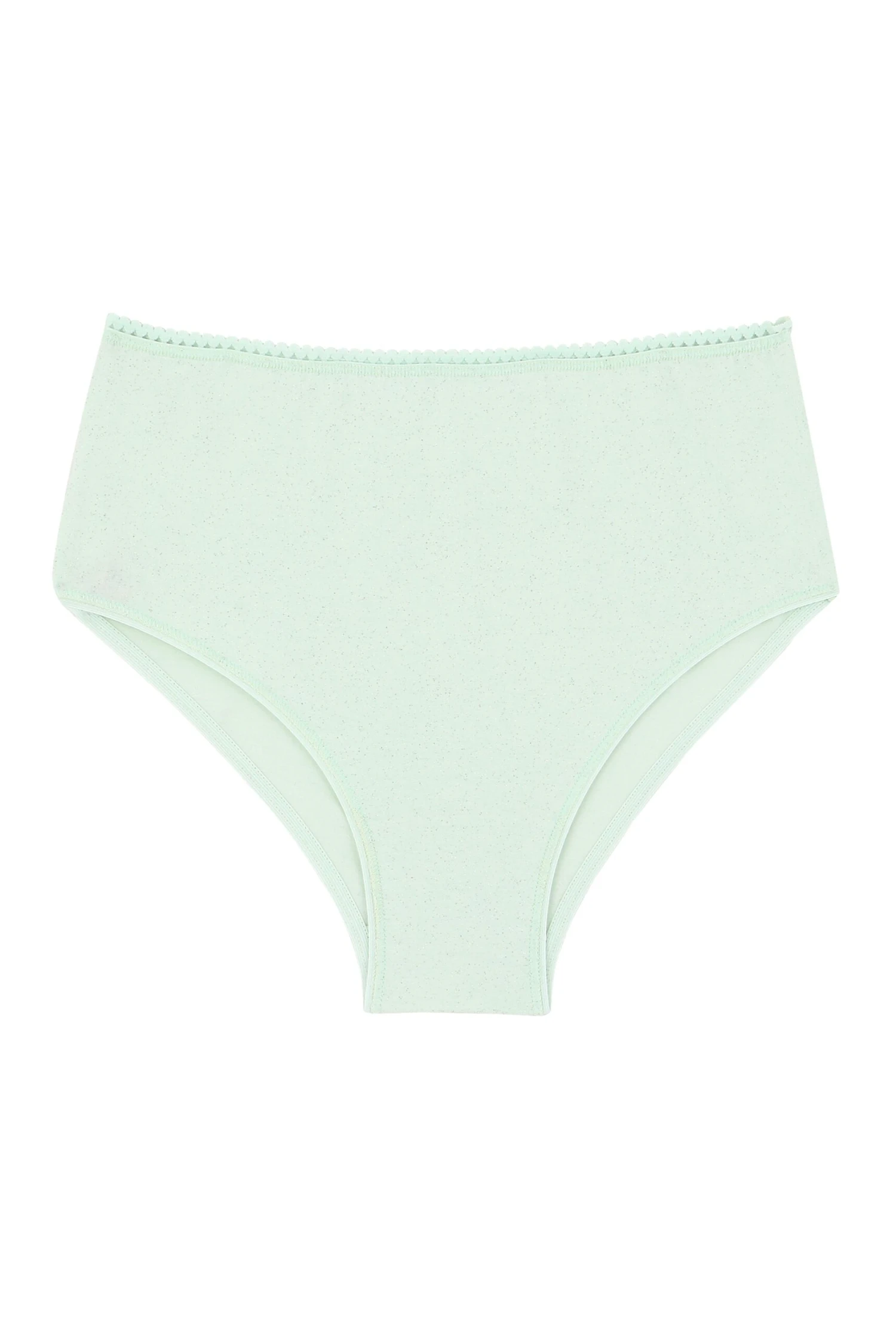 Culotte Taille Haute Coton BIO - Paillettes Vert D'eau 4 Culotte Taille Haute Coton BIO - Paillettes Vert D'eau – Image 2