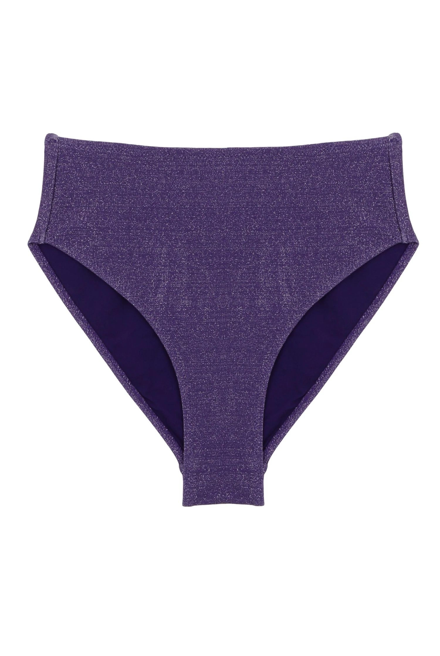 Culotte Taille Haute Maillot - Paillettes Violet 4 Culotte Taille Haute Maillot - Paillettes Violet – Image 2