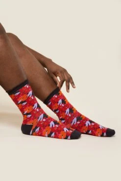 Chaussettes Coton BIO - Red Garden -Optimal Lingerie Magasin WAJ Winter 21 Chaussettes 07c