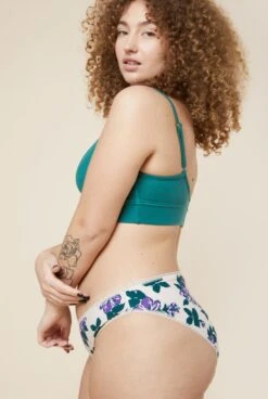 Culotte Coton BIO - Beige Flowers -Optimal Lingerie Magasin WAJ Winter 21 Culotte 12b