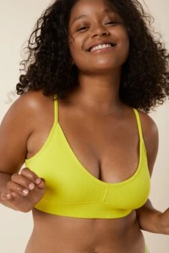 Brassière Coton BIO - Tonic Yellow -Optimal Lingerie Magasin WAJ juin 22 16