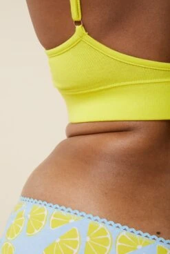 Brassière Coton BIO - Tonic Yellow -Optimal Lingerie Magasin WAJ juin 22 17