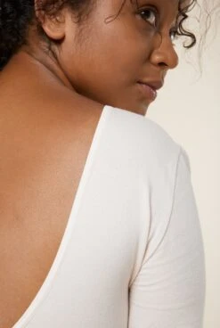 Body Manches Courtes Coton BIO - Paillettes Light Pink -Optimal Lingerie Magasin WAJ juin 22 33