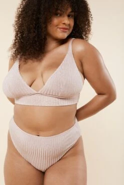 Triangle Maillot - Rose Paillettes -Optimal Lingerie Magasin WAJ mai 22 10a