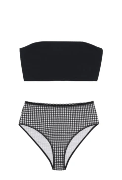 1 BRASSIERE BANDEAU + 1 CULOTTE - Vichy