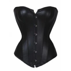 Corset En Simili Cuir Noir Black Affair