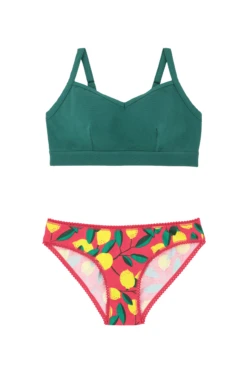 1 GRANDE BRASSIERE + 1 CULOTTE - Citrons