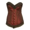 Corset En Soie Et Dentelle Calamity Marron -Optimal Lingerie Magasin calamity