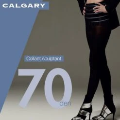 Collant Opaque Sculptant Satiné Noir 70 Deniers Calgary