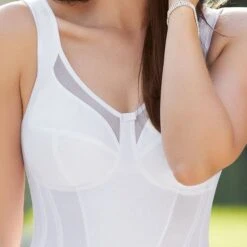 Combiné Gaine Sans Armatures Microfibre Clara Blanc -Optimal Lingerie Magasin combine gainant anita comfort clara blanc 3