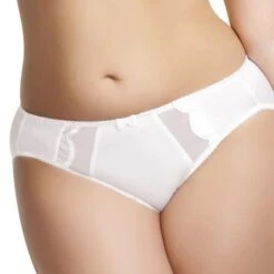 Culotte Grande Taille Elomi Rita En Satin Blanche