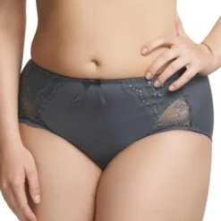 Culotte Grande Taille Avec Dentelle Elomi Hermione Grise