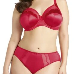 Culotte Grande Taille Elomi Rita En Satin Rouge -Optimal Lingerie Magasin culotte rita 2