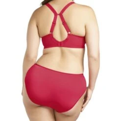 Culotte Grande Taille Elomi Rita En Satin Rouge -Optimal Lingerie Magasin culotte rita 3