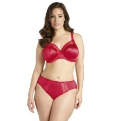 Culotte Grande Taille Elomi Rita En Satin Rouge -Optimal Lingerie Magasin culotte rita 4