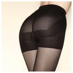 Collant Sculptant Semi Transparent Noir 20 Deniers Divine