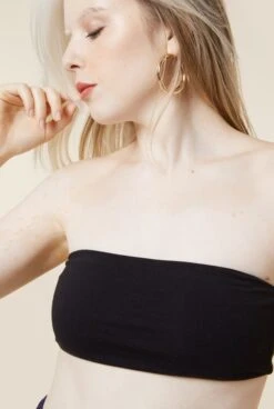 1 BRASSIERE BANDEAU + 1 CULOTTE - Vichy 7 1 BRASSIERE BANDEAU + 1 CULOTTE - Vichy -Optimal Lingerie Magasin femmeblondebrassierebandeaunoir