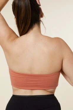 2 Brassières Bandeaux - Doux -Optimal Lingerie Magasin femmebrunededosbrassierebandeauorangeculottenoire