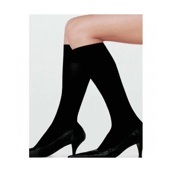 Mi-bas Opaques Noir Satiné 40 Deniers Futura 4 Mi-bas Opaques Noir Satiné 40 Deniers Futura – Image 2