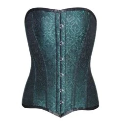 Corset En Tissu Brodé India Vert