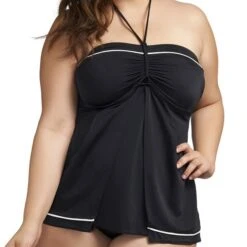 Tankini Bandeau Et Tour De Cou Elomi Noir