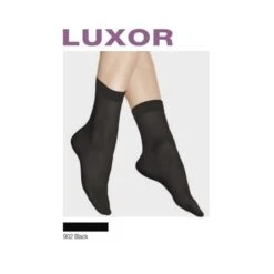 Socquettes Opaques Noires En Coton 60 Deniers Luxor