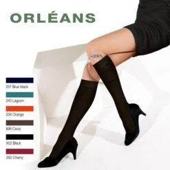 Mi Bas Opaques Satinés Mollets Larges 60 Deniers Orléans