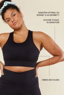 Brassière De Sport - Pirate Black -Optimal Lingerie Magasin pirateblack 1