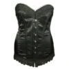 Corset En Satin Noir Et Dentelle -Optimal Lingerie Magasin satin noir