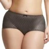 Shorty En Satin Grande Taille Elomi Eva Noir -Optimal Lingerie Magasin shorty elomi eva noir