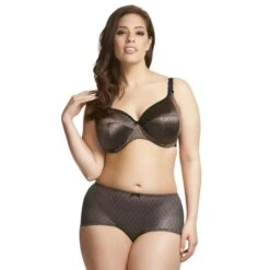 Shorty En Satin Grande Taille Elomi Eva Noir -Optimal Lingerie Magasin shorty elomi eva noir 3