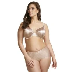 Shorty En Satin Grande Taille Elomi Eva Biscotte -Optimal Lingerie Magasin shorty eva 3