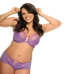 Culotte Curvy Kate Lottie Violet Et Corail -Optimal Lingerie Magasin slip curvy kate lottie 2
