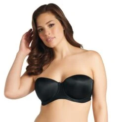ELOMI Soutien Gorge Bandeau Avec Armature Smoothing Noir -Optimal Lingerie Magasin smoothing bandeau 2